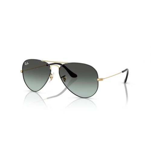 Ray-Ban Aviator Large Metal Black on Arista Blu Vintage Gradient Black