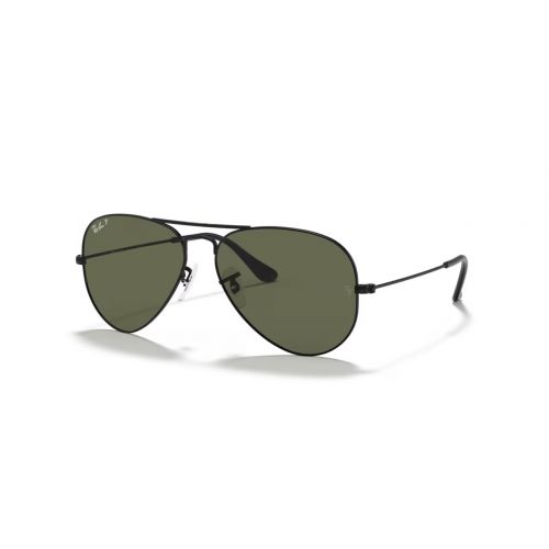 Ray-Ban Aviator Classic Black G15 Green Polarized