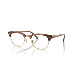 Ray-Ban Clubmaster Rx Striped Brown on Gold