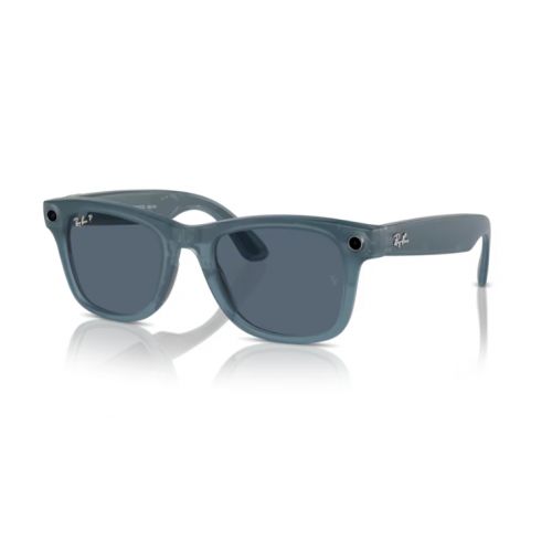 Ray-Ban Meta Wayfarer Large Matte Jeans Polar Dusty Blue