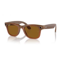 Ray-Ban Meta Wayfarer Shiny Caramel - Polar Brown