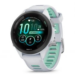 Garmin Forerunner 265S Amoled blanche avec bracelet en silicone blanc/vert