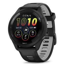 Garmin Forerunner 265 Amoled noire avec bracelet en silicone noir/gris